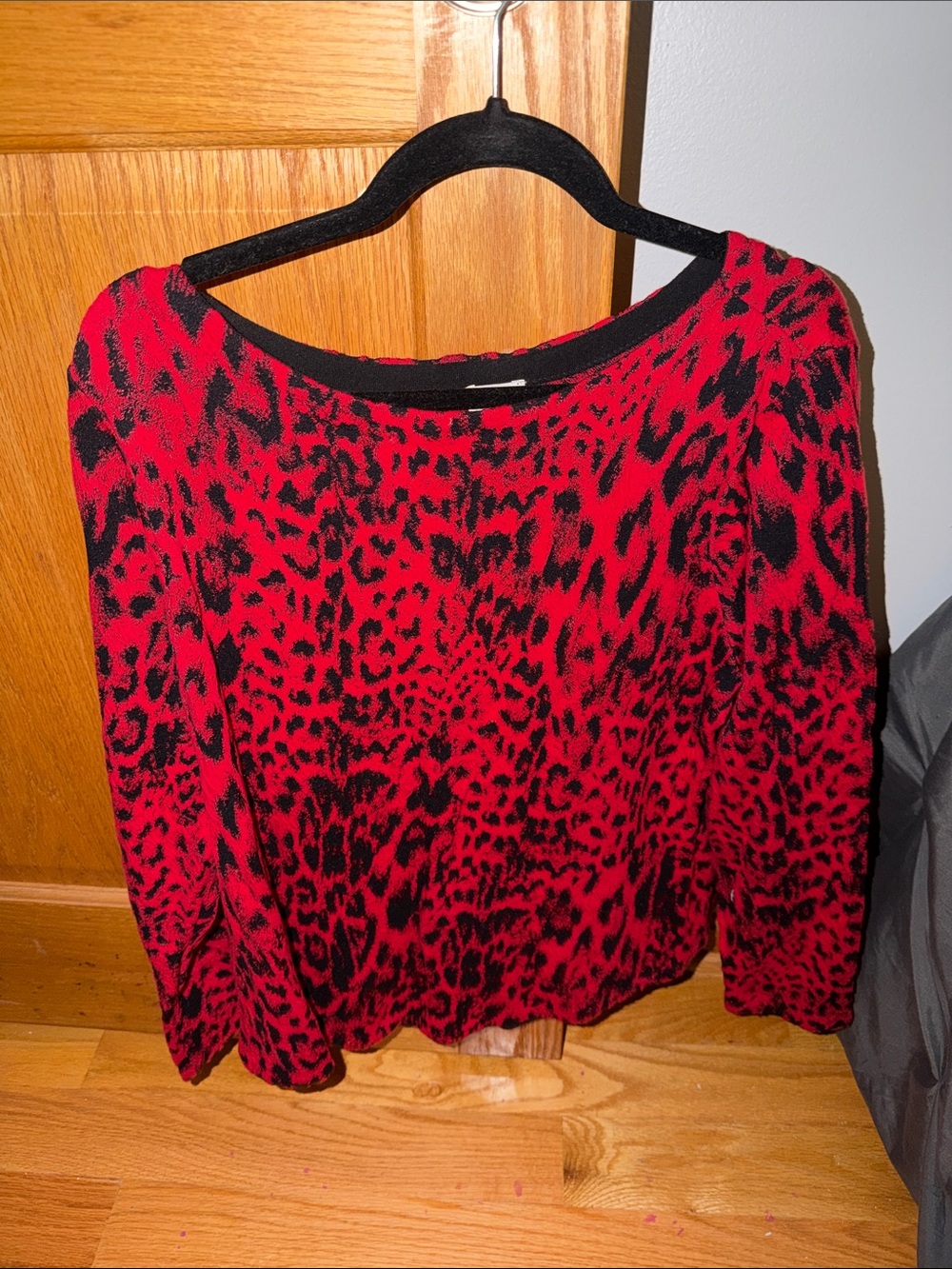 Chico’s Red Leopard Print sweater